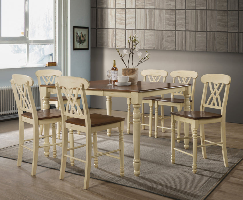 Dylan Buttermilk & Oak Counter Height Table - Olympia Furniture (Saint George, Utah)