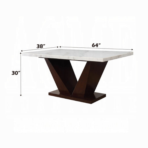 Forbes Dining Table With Marble Top - Olympia Furniture (Saint George, Utah)