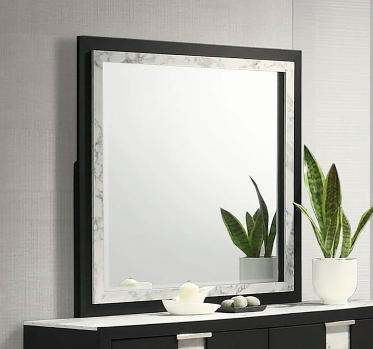Crown Mark Furniture Rangley Dresser Mirror in Black