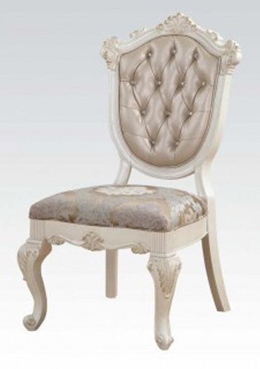 Acme Chantelle Side Chair in Rose Gold and Pearl White (Set of 2) 63542 - Olympia Furniture (Saint George, Utah)