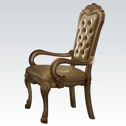 Acme Dresden Arm Chair in Gold Patina (Set of 2) 63154 - Olympia Furniture (Saint George, Utah)