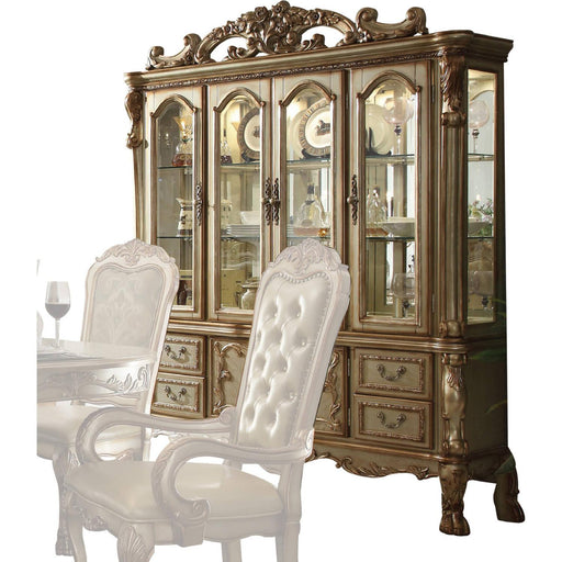 Acme Dresden Buffet w/ Hutch in Gold Patina 63155 - Olympia Furniture (Saint George, Utah)