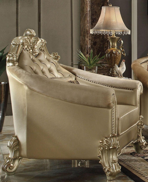 Acme Dresden Living Room Chair in Gold Patina 53122 - Olympia Furniture (Saint George, Utah)
