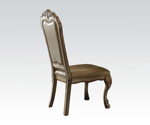 Acme Dresden Side Chair in Gold Patina (Set of 2) - Olympia Furniture (Saint George, Utah)