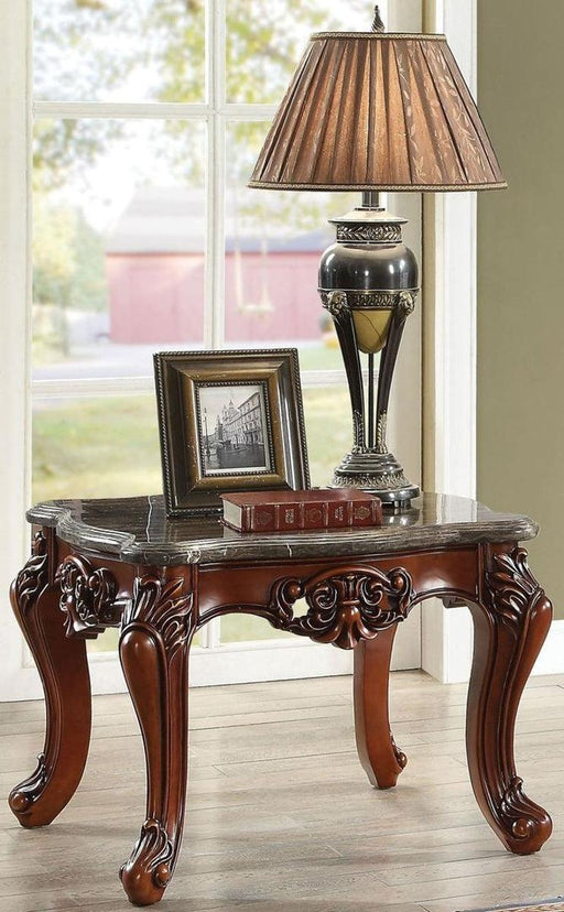 Acme Furniture Eustoma End Table in Marble/Walnut 83067 - Olympia Furniture (Saint George, Utah)