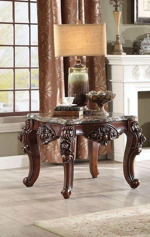 Acme Furniture Forsythia End Table in Marble/Walnut 83072 - Olympia Furniture (Saint George, Utah)