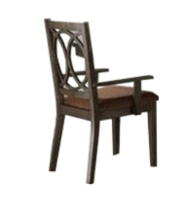 Acme Furniture Jameson Arm Chair (Set of 2) in Brown Fabric & Espresso 62319 - Olympia Furniture (Saint George, Utah)