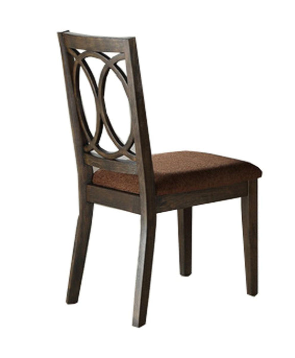 Acme Furniture Jameson Side Chair (Set of 2) in Brown Fabric & Espresso 62322 - Olympia Furniture (Saint George, Utah)
