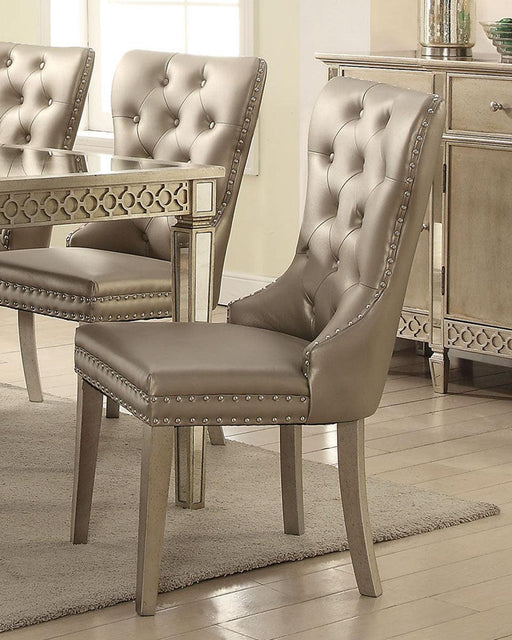 Acme Furniture Kacela Side Chair in Champagne (Set of 2) 72157 - Olympia Furniture (Saint George, Utah)