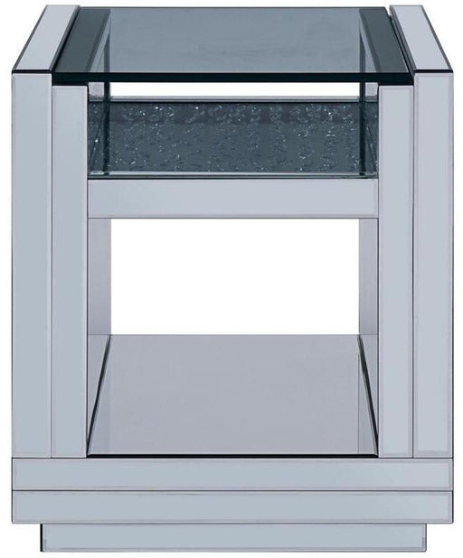 Acme Furniture Nysa End Table in Mirrored & Faux Crystals 81472 - Olympia Furniture (Saint George, Utah)