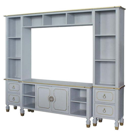 ACME House Marchese Entertainment Center with TV Stand in Pearl Gray 91990 - Olympia Furniture (Saint George, Utah)