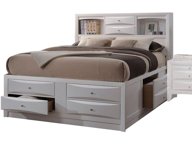 Acme Ireland Queen Storage Bed in White 21700Q - Olympia Furniture (Saint George, Utah)