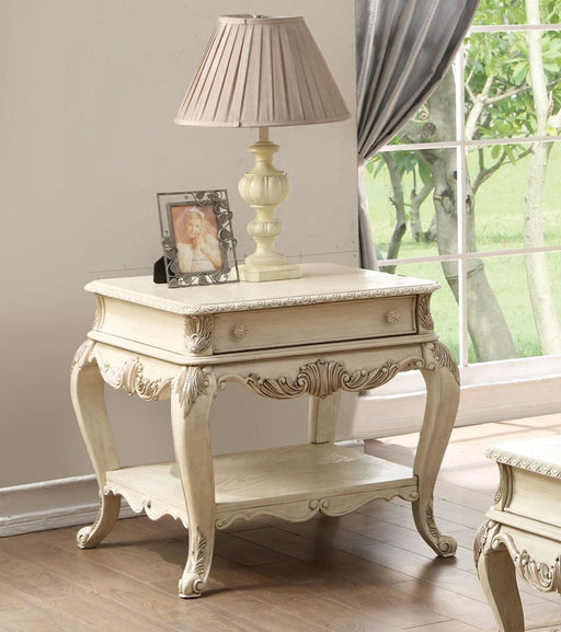 Acme Ragenardus End Table in Antique White 86022 - Olympia Furniture (Saint George, Utah)