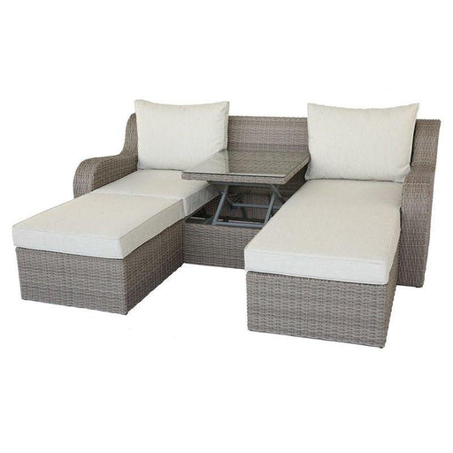 Acme Salena Sofa Bed with Coffee Table in Beige/Gray 45010 - Olympia Furniture (Saint George, Utah)