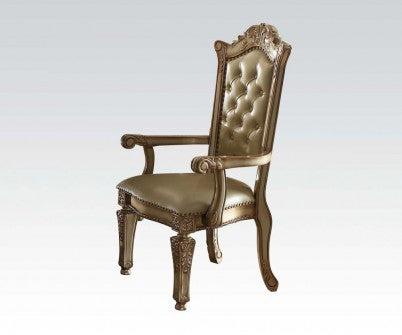 Acme Vendome Arm Chair (Set of 2) in Gold Patina 63004 - Olympia Furniture (Saint George, Utah)