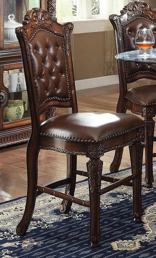 Acme Vendome Counter Height Chair with Tufted Back (Set of 2) in Cherry 62034 - Olympia Furniture (Saint George, Utah)