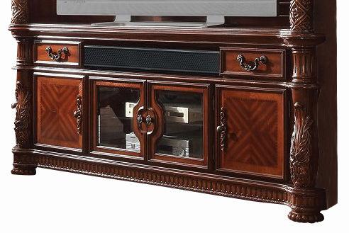 Acme Vendome TV Console in Cherry 91318 - Olympia Furniture (Saint George, Utah)