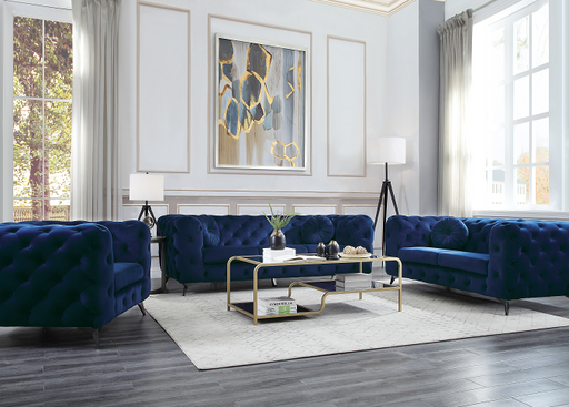 Atronia Blue Fabric Sofa - Olympia Furniture (Saint George, Utah)