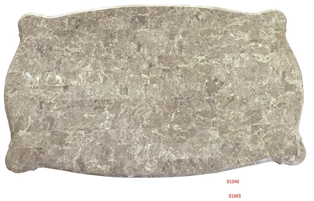 Bently Marble & Champagne Coffee Table - Olympia Furniture (Saint George, Utah)