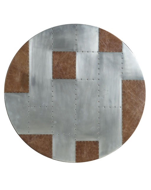 Brancaster Retro Brown Top Grain Leather & Aluminum Bar Table - Olympia Furniture (Saint George, Utah)