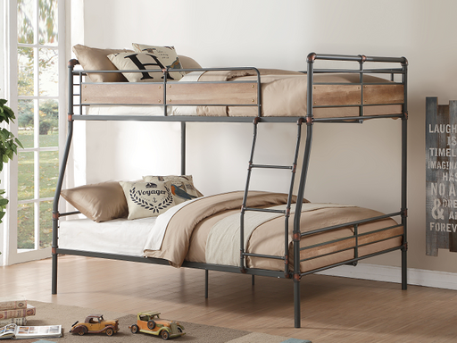 Brantley II Sandy Black & Dark Bronze Hand-Brushed Full XL/Queen Bunk Bed - Olympia Furniture (Saint George, Utah)