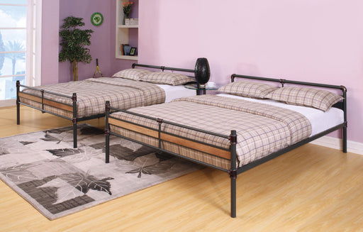 Brantley II Sandy Black & Dark Bronze Hand-Brushed Bunk Bed (Queen/Queen) - Olympia Furniture (Saint George, Utah)