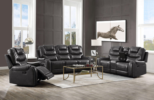 Braylon Magnetite PU Sofa (Motion) - Olympia Furniture (Saint George, Utah)