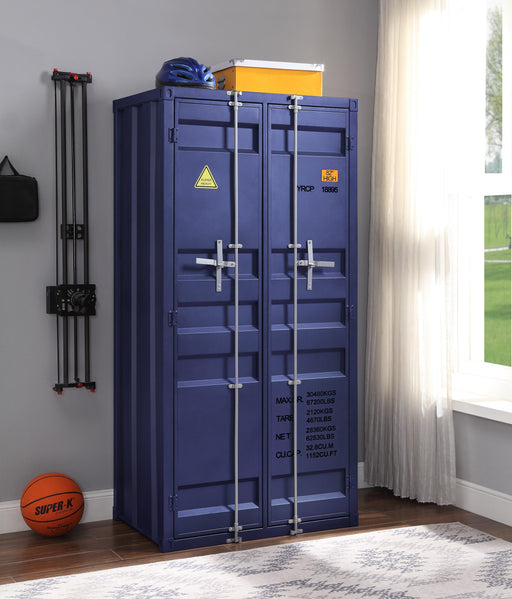 Cargo Blue Wardrobe (Double Door) - Olympia Furniture (Saint George, Utah)
