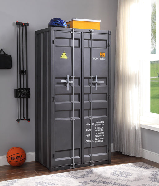 Cargo Gunmetal Wardrobe (Double Door) - Olympia Furniture (Saint George, Utah)