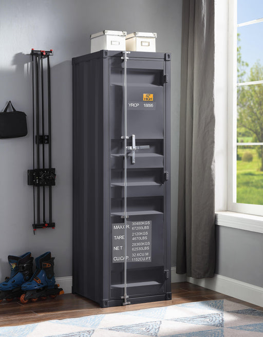 Cargo Gunmetal Wardrobe (Single Door) - Olympia Furniture (Saint George, Utah)