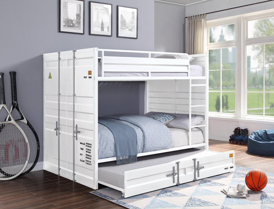Cargo White Bunk Bed (Full/Full) - Olympia Furniture (Saint George, Utah)