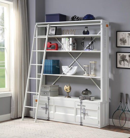 Cargo White Bookshelf & Ladder - Olympia Furniture (Saint George, Utah)