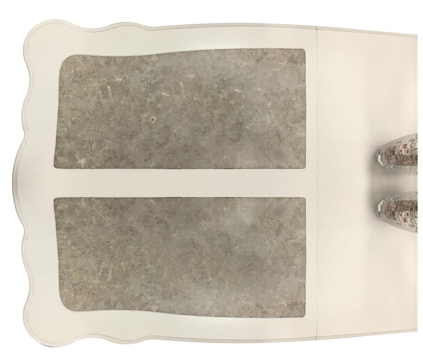 Chantelle Marble & Pearl White Dining Table - Olympia Furniture (Saint George, Utah)