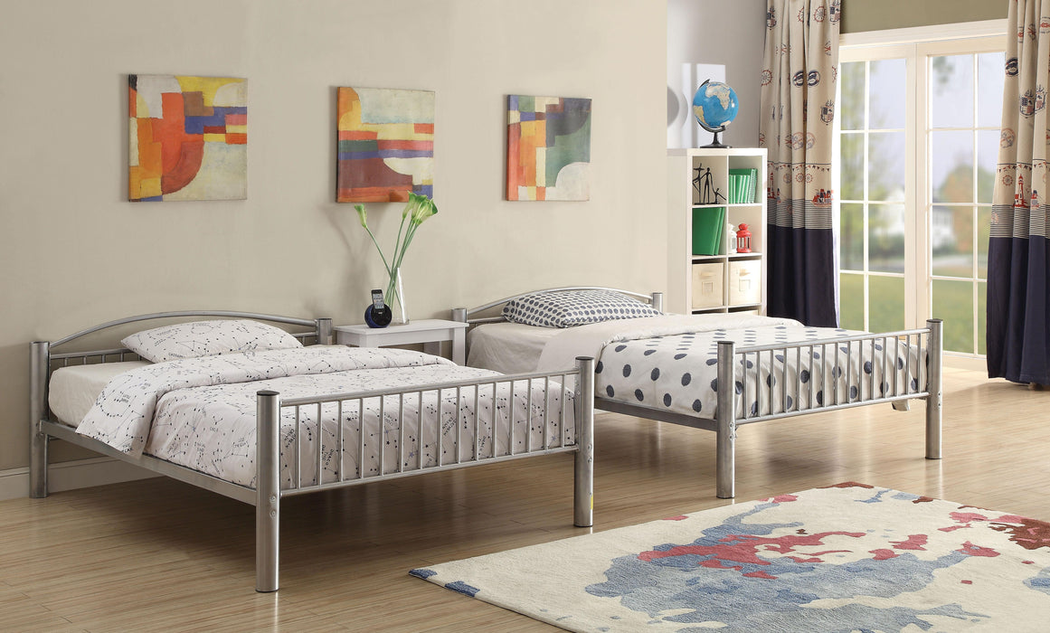 Cayelynn Silver Bunk Bed (Full/Full) - Olympia Furniture (Saint George, Utah)