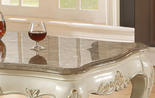 Chantelle Marble & Pearl White Coffee Table - Olympia Furniture (Saint George, Utah)
