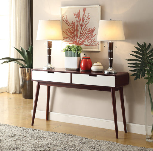 Christa Espresso & White Sofa Table - Olympia Furniture (Saint George, Utah)