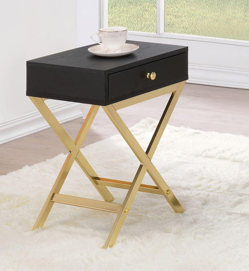 Coleen Black & Brass Side Table - Olympia Furniture (Saint George, Utah)