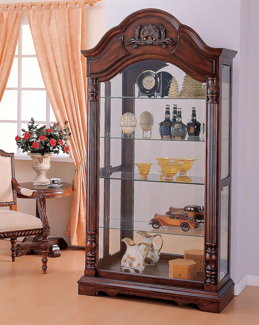 Denton Cherry Curio Cabinet - Olympia Furniture (Saint George, Utah)
