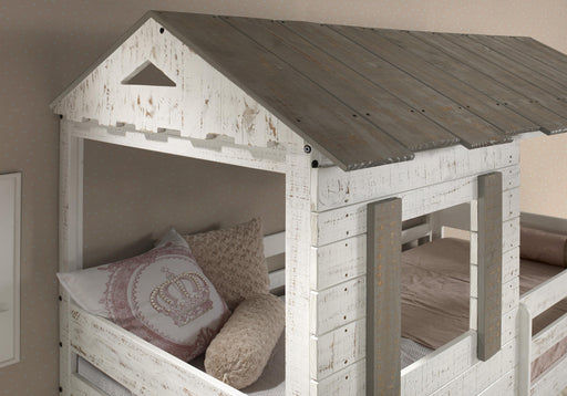 Darlene Rustic White Twin/Twin Bunk Bed - Olympia Furniture (Saint George, Utah)