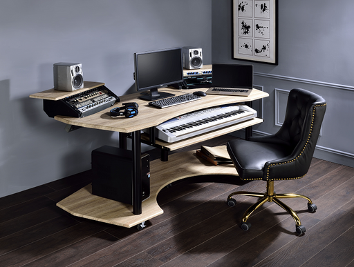 Eleazar Natural Oak Computer Desk - Olympia Furniture (Saint George, Utah)