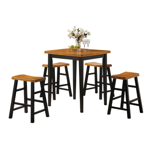 Gaucho Oak & Black Counter Height Set (5Pc Pk) - Olympia Furniture (Saint George, Utah)