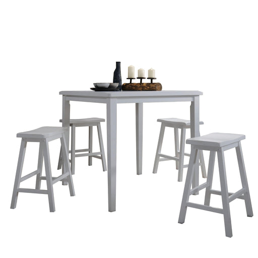 Gaucho White Counter Height Set (5Pc Pk) - Olympia Furniture (Saint George, Utah)