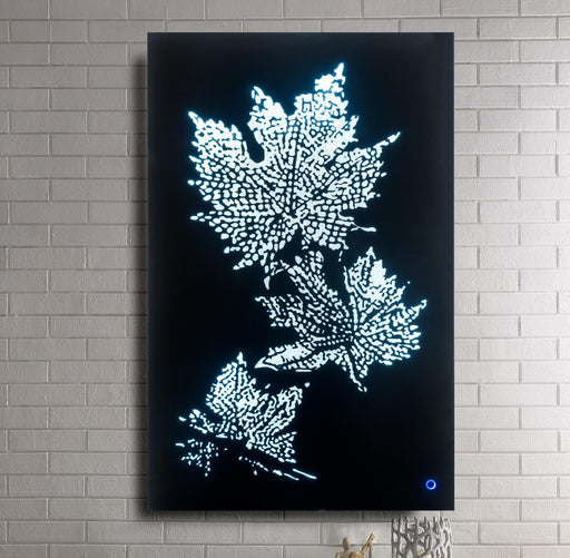 Hadrias Smoky Glass & Faux Crystal Wall Art (LED) - Olympia Furniture (Saint George, Utah)
