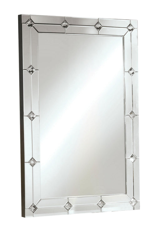 Hessa Mirrored & Faux Rhinestones Wall Decor - Olympia Furniture (Saint George, Utah)