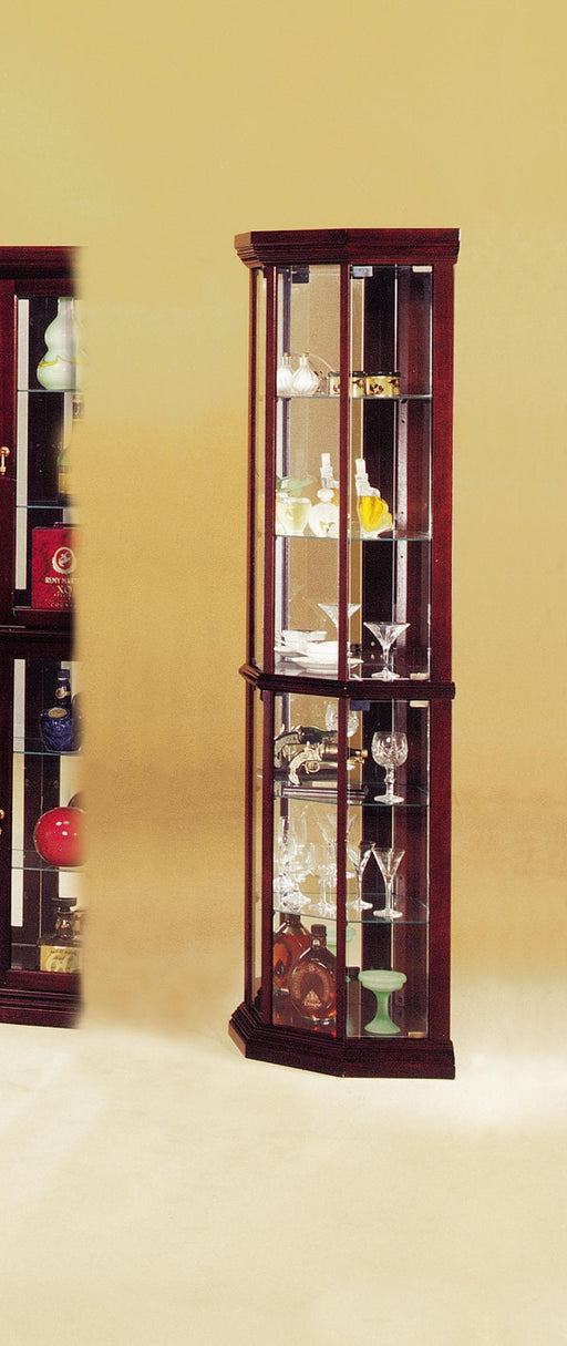 Huxley Cherry Curio Cabinet - Olympia Furniture (Saint George, Utah)