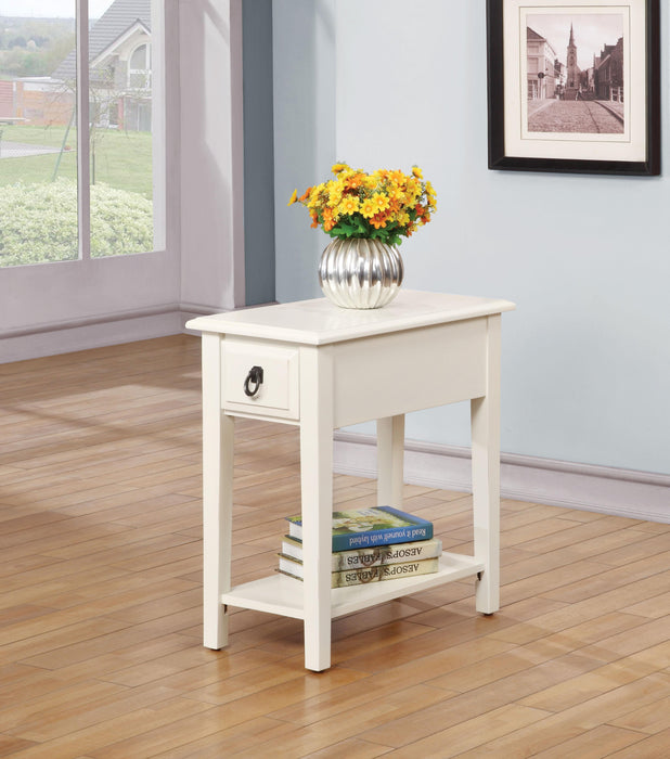 Jeana White Side Table - Olympia Furniture (Saint George, Utah)