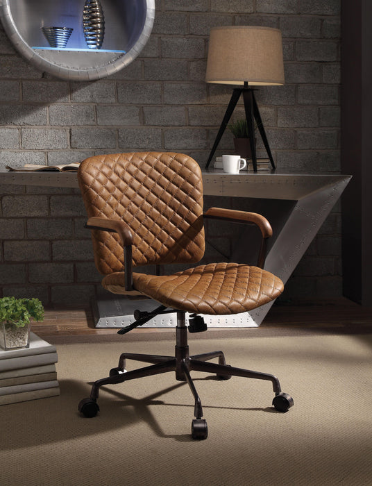Josi Coffee Top Grain Leather Office Chair - Olympia Furniture (Saint George, Utah)