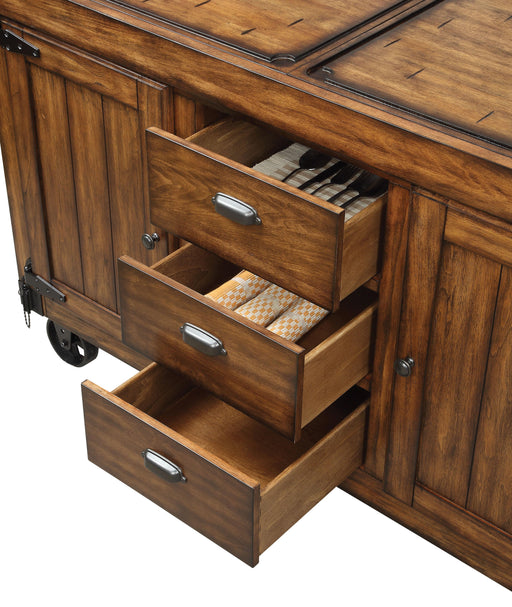 Kabili Antique Tobacco Kitchen Cart - Olympia Furniture (Saint George, Utah)