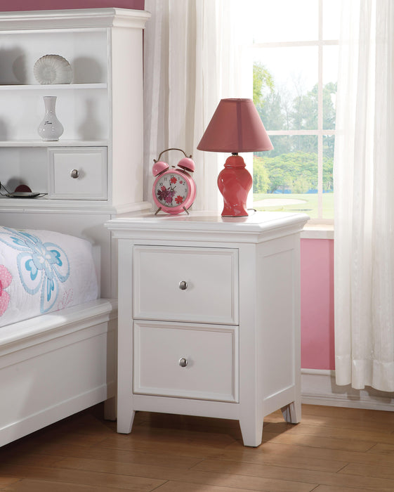 Lacey White Nightstand (2 DRAWERS) - Olympia Furniture (Saint George, Utah)
