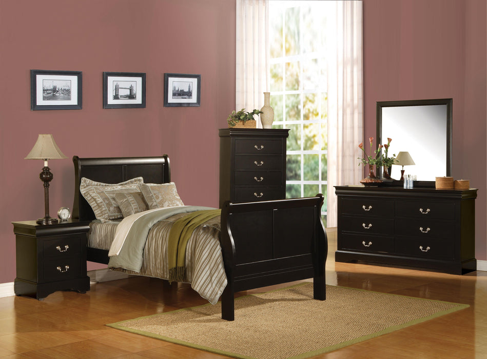 Louis Philippe III Black Twin Bed - Olympia Furniture (Saint George, Utah)